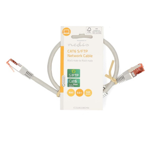 Nedis UTP / FTP Cat6 patch k&aacute;bel, RJ45 aranyozott &eacute;rintkezők, 10/100/1000 Mbit/s, hossz 0.5m (CCGL85220GY05)