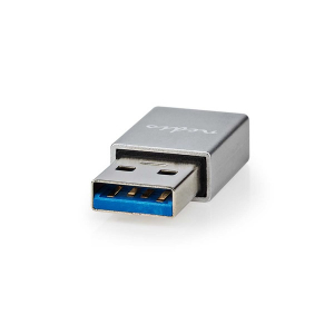 Nedis USB A - USB C adapter, USB3.2 dug&oacute; - USB-C aljzat, 5 Gbps, (USB3.1, USB3.0, USB2.0) (CCGB60925GY)