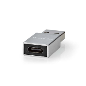 Nedis USB A - USB C adapter, USB3.2 dug&oacute; - USB-C aljzat, 5 Gbps, (USB3.1, USB3.0, USB2.0) (CCGB60925GY)