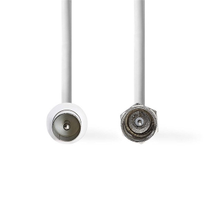 Nedis F dug&oacute; - koax dug&oacute; k&aacute;bel, 75 Ohm, dupla &aacute;rny&eacute;kol&aacute;s, 1.5m (CSGL41800WT15)