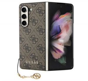 CG MOBILE GUESS 4G CHARMS műanyag telefonv&eacute;dő (textil h&aacute;tlap, telefond&iacute;sz) BARNA Samsung Galaxy Z Fold5 5G (SM-F946) (GUHCZFD5GF4GBR)