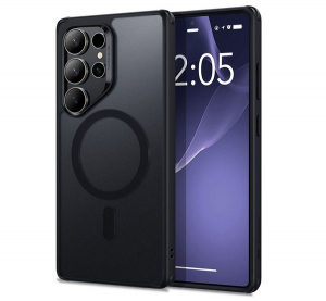 ESR CH HALOLOCK szilikon telefonv&eacute;dő (&uuml;t&eacute;s&aacute;ll&oacute;s&aacute;g, l&eacute;gp&aacute;rn&aacute;s sarok, MagSafe) FEKETE Samsung Galaxy S25 Ultra (SM-S938) (GP-166598)