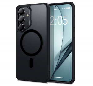 ESR CH HALOLOCK szilikon telefonv&eacute;dő (&uuml;t&eacute;s&aacute;ll&oacute;s&aacute;g, l&eacute;gp&aacute;rn&aacute;s sarok, MagSafe) FEKETE Samsung Galaxy S25 Plus (SM-S936) (GP-166599)