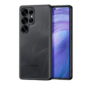 Dux Ducis AIMO szilikon telefonv&eacute;dő (&uuml;t&eacute;s&aacute;ll&oacute;s&aacute;g, kamerav&eacute;dő, matt, hull&aacute;m) FEKETE Samsung Galaxy S25 Ultra (SM-S938) (GP-164901)