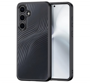 Dux Ducis AIMO szilikon telefonv&eacute;dő (&uuml;t&eacute;s&aacute;ll&oacute;s&aacute;g, kamerav&eacute;dő, matt, hull&aacute;m) FEKETE Samsung Galaxy S24 FE (SM-S721) (GP-161540)