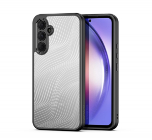 Dux Ducis AIMO szilikon telefonv&eacute;dő (&uuml;t&eacute;s&aacute;ll&oacute;s&aacute;g, kamerav&eacute;dő, matt, hull&aacute;m) FEKETE Samsung Galaxy A54 5G (SM-A546) (GP-140381)