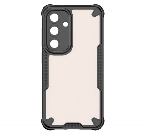 Defender szilikon telefonv&eacute;dő (&uuml;t&eacute;s&aacute;ll&oacute;s&aacute;g, l&eacute;gp&aacute;rn&aacute;s sarok, akril h&aacute;tlap, kamerav&eacute;dő) FEKETE Samsung Galaxy S24 FE (SM-S721) "Gigapack csomagol&aacute;s" (G