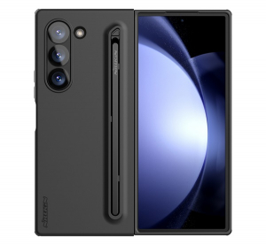 Nillkin FLEX PURE FOLD szilikon telefonv&eacute;dő (ultrav&eacute;kony, mikrofiber pl&uuml;ss belső, matt + &eacute;rintők&eacute;pernyő ceruza) FEKETE Samsung Galaxy Z Fold6 (SM-F956