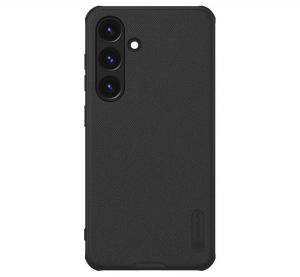 Nillkin SUPER FROSTED PRO műanyag telefonv&eacute;dő (&uuml;t&eacute;s&aacute;ll&oacute;s&aacute;g, gum&iacute;rozott, &eacute;rdes fel&uuml;let) FEKETE Samsung Galaxy S24 Plus (SM-S926) (GP-151281)