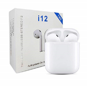 I12 TWS vezeték nélküli sztereo bluetooth fülhallgató, Fehér (I-12-feher)