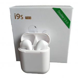 I9S Stereo vezeték nélküli bluetooth fülhallgató töltőtokkal, iPhone, Android (fehér) (I9S-feher)