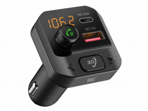 Well Bluetooth 5.3 FM transmitter, MP3, WMA (FM-TRANS-BT-PURE-WL)