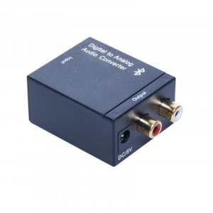 HCT Digitális-analóg átalakító Bluetooth V4 + optikai TOSLINK+koaxiális S/PDIF-ről RCA (Cinch) sztereó hangra (028-210)
