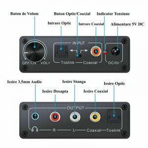 HCT Digitális digitál analóg audio jel átalakitó konverter adapter DAC (028-178)