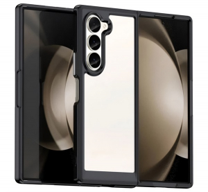 Szilikon telefonv&eacute;dő (&uuml;t&eacute;s&aacute;ll&oacute;s&aacute;g, &aacute;tl&aacute;tsz&oacute; h&aacute;tlap) FEKETE Samsung Galaxy Z Fold6 (SM-F956) "Gigapack csomagol&aacute;s" (GP-159534)