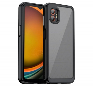 Szilikon telefonv&eacute;dő (&uuml;t&eacute;s&aacute;ll&oacute;s&aacute;g, &aacute;tl&aacute;tsz&oacute; h&aacute;tlap) FEKETE Samsung Galaxy Xcover 7 Pro (SM-G766) "Gigapack csomagol&aacute;s" (GP-169306)