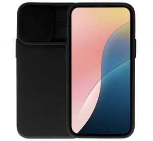 Szilikon telefonv&eacute;dő (matt, mikrofiber pl&uuml;ss belső, kamerav&eacute;dő) FEKETE Samsung Galaxy A15 5G (SM-A156) / Galaxy A15 4G (SM-A155) "Gigapack csomagol&aacute;s"