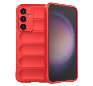 Szilikon telefonv&eacute;dő (&uuml;t&eacute;s&aacute;ll&oacute;s&aacute;g, kamerav&eacute;dő, 3D) PIROS Samsung Galaxy S23 FE (SM-S711) "Gigapack csomagol&aacute;s" (GP-148391)