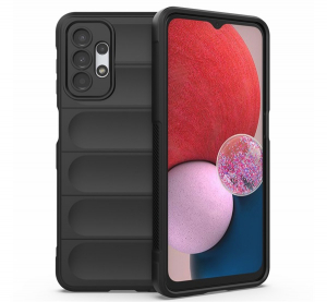 Szilikon telefonv&eacute;dő (&uuml;t&eacute;s&aacute;ll&oacute;s&aacute;g, kamerav&eacute;dő, 3D) FEKETE Samsung Galaxy A13 4G (SM-A135F / A137F) "Gigapack csomagol&aacute;s" (GP-134238)