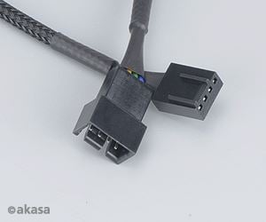 Akasa 4pin PWM apa-anya ventilátor hosszabbító kábel 30cm (AK-CBFA01-30)