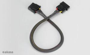 Akasa 4pin Molex tápkábel hosszabbító 30cm (AK-CBPW02-30)