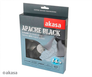 Akasa APACHE Black 140mm hűtőventilátor (AK-FN062)