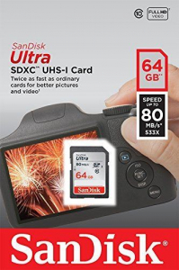 64GB SDXC Sandisk Ultra CL10  (SDSDUNC-064G-GN6IN / 139768)