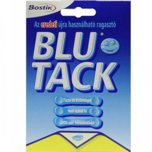 Blu-Tack Gyurmaragaszt&oacute; 60g. 55 kocka/csomag, gy&uacute;rhat&oacute; ragaszt&oacute;,