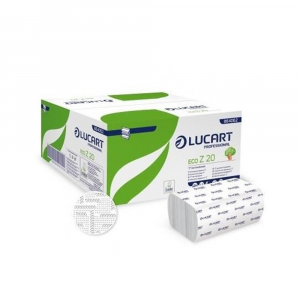 Lucart K&eacute;zt&ouml;rlő 2 r&eacute;tegű Z hajtogat&aacute;s&uacute; 200 lap/csomag 15 cs/karton Eco_ feh&eacute;r (864062E)