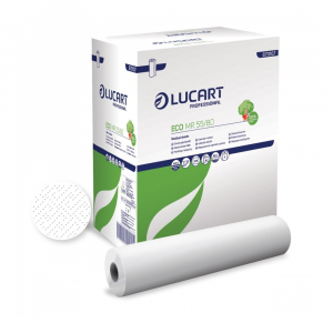 Lucart Orvosi pap&iacute;rlepedő 2 r&eacute;teg 80 m 55 x 35 cm lap 6 tek/karton MR55/80 Eco_ feh&eacute;r&iacute;tett (870107)