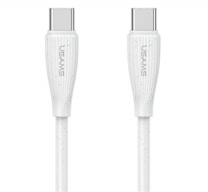 Usams GREEN SERIES adatk&aacute;bel (USB - Type-C, 60W, gyorst&ouml;ltő, 100cm) FEH&Eacute;R (SJ716USB02)
