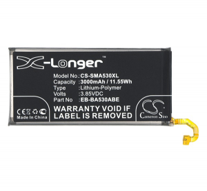 Cameron Sino Li-Polymer akku (3.85V/3000mAh, Samsung EB-BA530ABE kompatibilis) FEKETE Samsung Galaxy A8 (2018) SM-A530F (CS-SMA530XL)