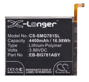 Cameron Sino Li-Polymer akku (3.86V/4400mAh, Samsung EB-BG781ABE kompatibilis) FEKETE Samsung Galaxy A52s 5G (SM-A528) / Galaxy A52 5G (SM-A526F) / Ga