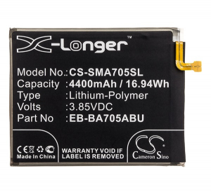 Cameron Sino Li-Polymer akku (3.85V/4400mAh, Samsung EB-BA705ABE kompatibilis) FEKETE Samsung Galaxy A70 (SM-A705F) (CS-SMA705SL)