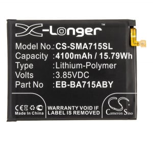 Cameron Sino Li-Polymer akku (3.85V/4100mAh, Samsung EB-BA715ABY kompatibilis) FEKETE Samsung Galaxy A71 5G (SM-A716F) / Galaxy A71 (SM-A715F) (CS-SMA