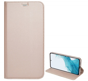 Tok &aacute;ll&oacute;, bőr hat&aacute;s&uacute; (FLIP, oldalra ny&iacute;l&oacute;, asztali tart&oacute;) ROZ&Eacute;ARANY 2 Samsung Galaxy S25 Plus (SM-S936) "Gigapack csomagol&aacute;s" (GP-166786)