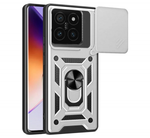 Defender szilikon telefonv&eacute;dő (&uuml;t&eacute;s&aacute;ll&oacute;s&aacute;g, tart&oacute;gyűrű, kamerav&eacute;dő) EZ&Uuml;ST Xiaomi 14T Pro "Gigapack csomagol&aacute;s" (GP-162894)