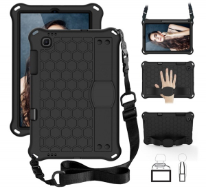 Defender szilikon telefonv&eacute;dő (&uuml;t&eacute;s&aacute;ll&oacute;s&aacute;g, kit&aacute;maszt&oacute;, m&eacute;hsejt + k&eacute;zp&aacute;nt, v&aacute;llp&aacute;nt) FEKETE SamsungGalaxy Tab S6 Lite 10.4 LTE (SM-P625) 2024 / Galaxy