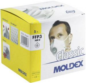 Moldex Klassiker  Finom por ellen v&eacute;dő maszk szeleppel FFP3 D 20 db EN 149:2001, EN 149:2009 DIN 149:2001, DIN 149:2009 (255501)