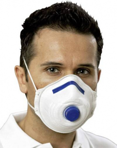 Ekastu L&eacute;gz&eacute;sv&eacute;dő maszk, kil&eacute;gző szeleppel ell&aacute;tott porv&eacute;dő maszk, 12db-os k&eacute;szlet  Sekur Mandil (411 281)