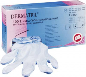 KCL V&eacute;dőkesztyű, M&eacute;ret: 9, 100 db, DERMATRIL 740 (740-9)