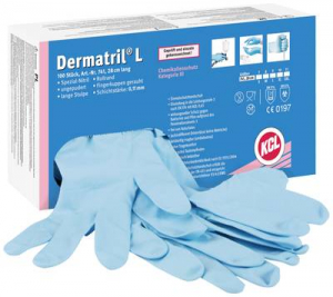 KCL Dermatril L 741  100 db Eldobhat&oacute; kesztyű M&eacute;ret (kesztyű): 7 EN 455 (074107081C)
