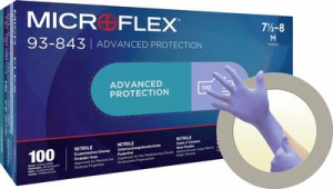 Ansell MICROFLEX  100 db Nitril Eldobhat&oacute; kesztyű M&eacute;ret (kesztyű): S, 6-May, 7 EN 21420:2020 ISO 11193 (93843070)