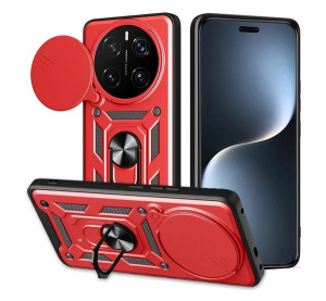 Defender szilikon telefonv&eacute;dő (&uuml;t&eacute;s&aacute;ll&oacute;s&aacute;g, tart&oacute;gyűrű, kamerav&eacute;dő) PIROS Honor Magic 7 Pro "Gigapack csomagol&aacute;s" (GP-168424)