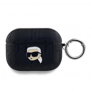 Karl Lagerfeld tok fekete KLAPPGKIPK Apple Airpods Pro k&eacute;sz&uuml;l&eacute;khez
