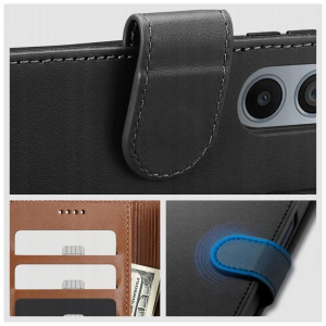 Tech-Protect fekete Waller Book / Flip tok kártyatartóval Samsung Galaxy A16 készülékhez