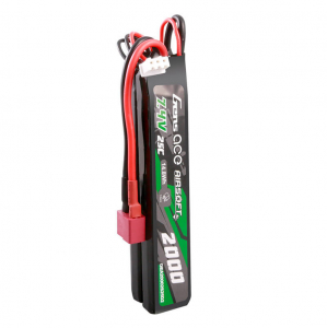 Gens Ace 25C 2000mAh 2S2P 7.4V Saddle Airsoft Gun Lipo akkumul&aacute;tor Mini Deans(T) Plug csatlakoz&oacute;val (GEA20002S25D2)