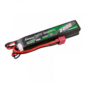 Gens Ace 25C 2000mAh 2S2P 7.4V Saddle Airsoft Gun Lipo akkumul&aacute;tor Mini Deans(T) Plug csatlakoz&oacute;val (GEA20002S25D2)