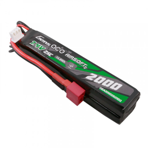 Gens Ace 25C 2000mAh 2S2P 7.4V Saddle Airsoft Gun Lipo akkumul&aacute;tor Mini Deans(T) Plug csatlakoz&oacute;val (GEA20002S25D2)