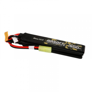 Gens Ace 25C 1500mAh 3S1P 11.1V Nunchuck 3X Airsoft Gun Lipo akkumul&aacute;tor mini Tamiya Plug csatlakoz&oacute;val (GEA15003S25T3)